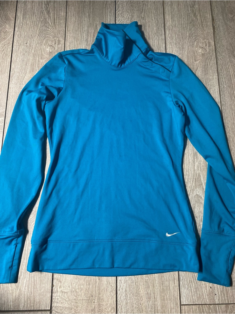 Nike Women's Dri-FIT Blue Long Sleeve Mock Neck Turtleneck Golf Top